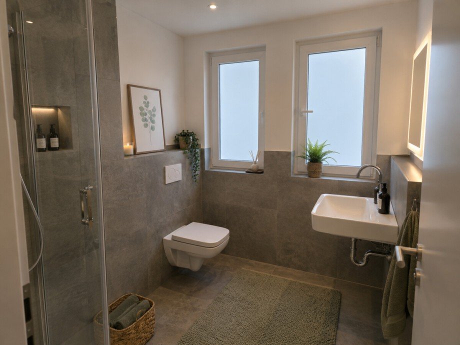Badezimmer nachher Etagenwohnung Bensheim