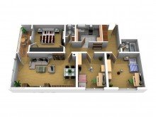 Grundriss Modernisierte 4-Zimmerwohnung mit Einbauk�che & Balkon - 97 m�
