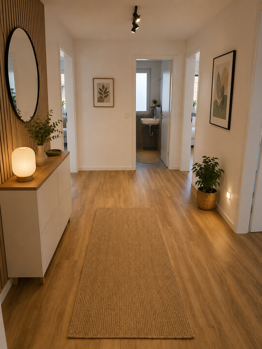 Flur nachher Etagenwohnung Bensheim