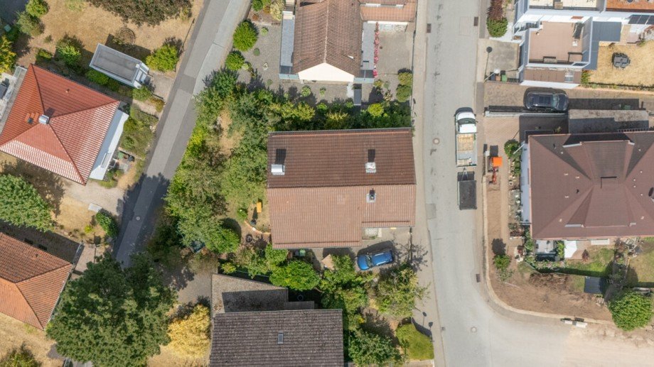 Luftbild von Oben Zweifamilienhaus Lindenfels