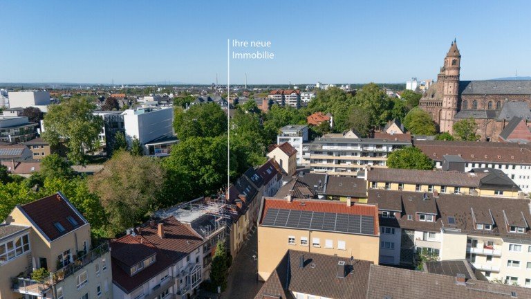 Luftbild Worms Mehrfamilienhaus 3-Parteienhaus in attraktiver Lage nahe Park und Innenstadt