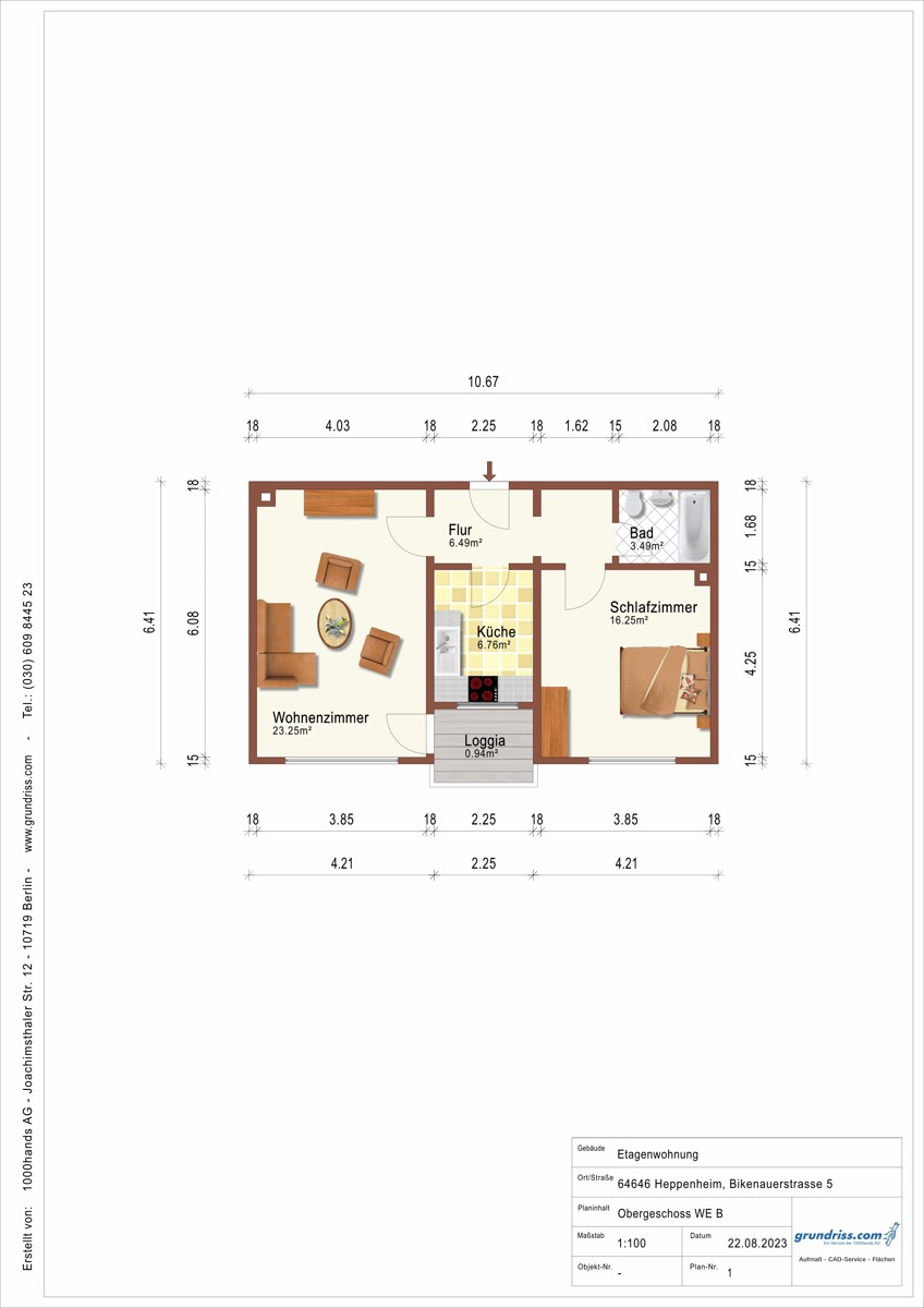 Grundriss 2 D Etagenwohnung Heppenheim (Bergstra�e)